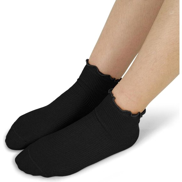 BomKinta Women Ankle Ruffle Socks  Thin Cute Casual Frilly Sock  Soft Low Cut - Picture 6 of 6